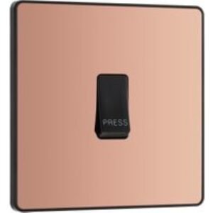 BG Evolve Polished Copper 10A Single Press Switch