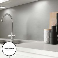 AluSplash Splashback Brushed Silver 3050 x 610mm – Brushed