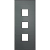 JCI Ultimate Malmo Grey External Hardwood Door with Handle – 1981 x 838mm