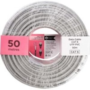 Pitacs Data Grey Cable Pack CAT 6 UTP PVC & RJ45 Connectors - 50m