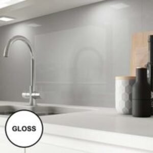 AluSplash Splashback Space Silver 900 x 800mm - Gloss