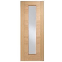 LPD Internal Vancouver 1 Lite Long Light Pre-Finished Oak Solid Core Door – 838 x 1981mm