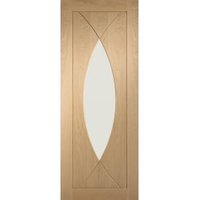 XL Joinery Pesaro Glazed Oak Patterned FD30 Internal Fire Door - 1981 x 838mm