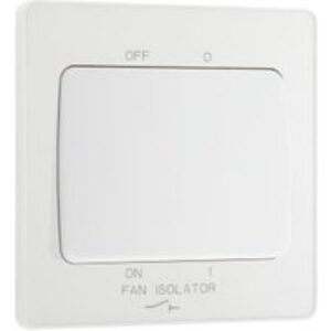 BG Evolve Pearlescent White 10A Triple Pole Fan Isolator Switch