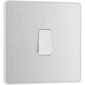 BG Evolve Brushed Steel 20A 16Ax Single Intermediate Light Switch