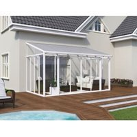 Palram San Remo Lean-To Conservatory White – 2950 x 4300 mm