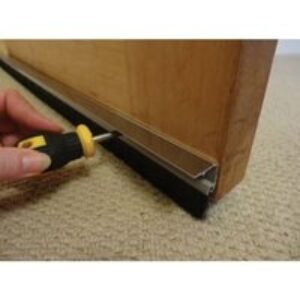 Wickes 838mm Concealed Fixing Door Brush Draught Excluder - Chrome