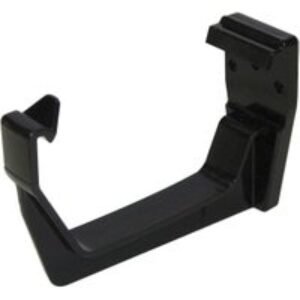 FloPlast 114mm Square Line Gutter Fascia Bracket - Black