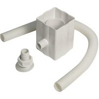 Floplast 68mm Round or 65mm Square Downpipe Water Butt Rain Diverter – White