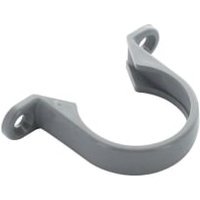 FloPlast WS35G Solvent Weld Waste Pipe Clips – Grey 40mm  Pack of 3