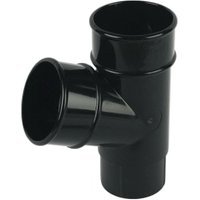 FloPlast 68mm Round Line Downpipe Branch 67.5° – Black