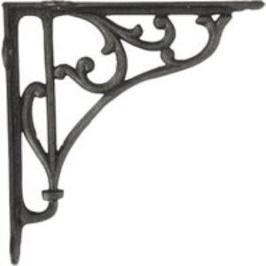 Ornate Steel Railway Shelf Bracket - 200 x 200mm