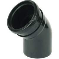 FloPlast 110mm Soil Pipe Bend Socket/Spigot 135° – Black