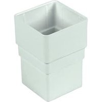 FloPlast 68mm Square Line Downpipe Socket – White