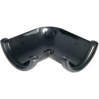 FloPlast 112mm Cast Iron Style Round Line Gutter Angle 90° – Black