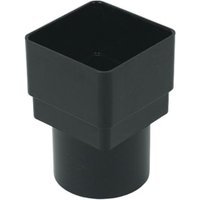 FloPlast Square to Round Downpipe Adaptor – Black