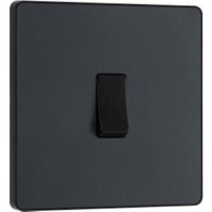 BG Evolve Matt Grey 20A 16Ax Single Intermediate Light Switch