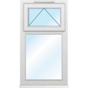 Euramax uPVC White Top Hung Casement Window - 610 x 1160mm