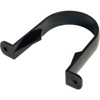 FloPlast 68mm Round Line Downpipe Clip – Pack of 10 – Black