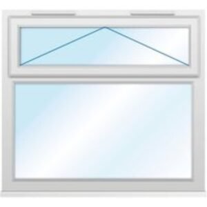 Euramax uPVC White Top Hung Casement Window - 1190 x 1160mm