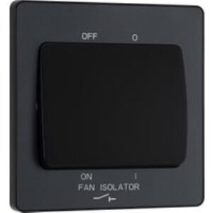 BG Evolve Matt Grey 10A Triple Pole Fan Isolator Switch