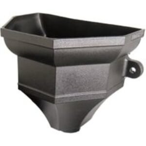 Floplast Cast Iron Style Rainwater Head Ogee Hopper - Black