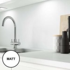 AluSplash Splashback Iceberg White 900 x 800mm - Matt