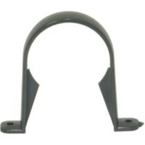 FloPlast 68mm Round Line Downpipe Clip - Anthracite Grey