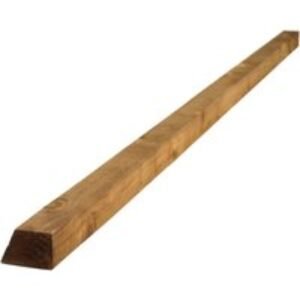 47mm x 75mm x 3.6m Brown Treated Arris Fence Rail 2EX