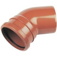 FloPlast 110mm Underground Drainage Bend Socket/Spigot 45° – Terracotta