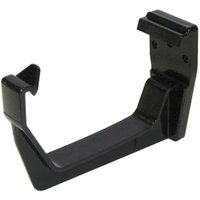 FloPlast 114mm Square Line Gutter Fascia Bracket – Pack of 10 – Black
