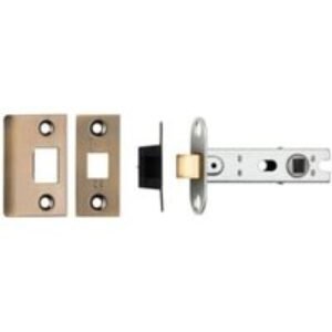 Eurospec 76mm CE Bolt Through Square Tubular Mortice Latch - Antique Brass