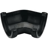 FloPlast 112mm Round Line Gutter Angle 135° – Black