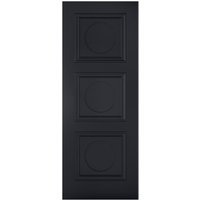LPD Internal Antwerp 3 Panel Primed Black Solid Core Door - 838 x 1981mm