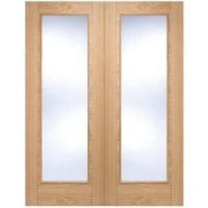 LPD Internal Vancouver Pair Pre-Finished Oak Solid Core Door - 1219 x 1981mm