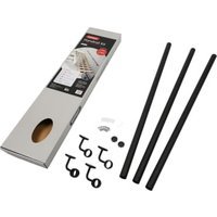 Rothley Indoor Handrail Kit, in Matt Black, Steel, Size: 3×1.2m