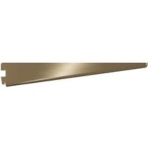Twin Slot Antique Brass Shelf Bracket - 370mm
