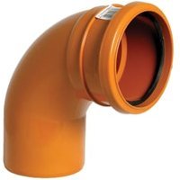 FloPlast 110mm Underground Drainage Bend Socket/Spigot 87.5° – Terracotta
