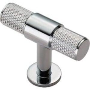 Carlisle Brass FTD701CP Knurled Cabinet T-Bar Knob - Polished Chrome