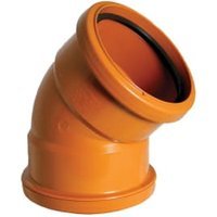 FloPlast 110mm Underground Drainage Bend Double Socket 45° – Terracotta