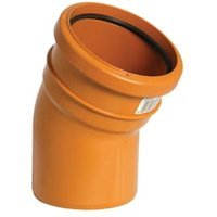 FloPlast 110mm Underground Drainage Bend Socket/Spigot 30° – Terracotta