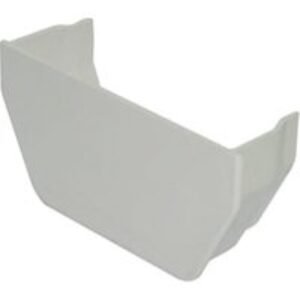 FloPlast 114mm Square Line Gutter Internal Stop End - White