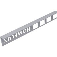 Homelux 8mm PVC Straight Edge Grey Tile Trim – 2.5m