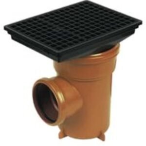 FloPlast 110mm Underground Bottle Gully Rectangular Lid - Terracotta