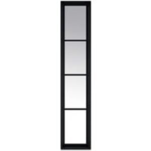 LPD Internal Soho 4 Lite Demi Panel Primed Black Solid Core Door - 292 x 1981mm