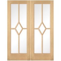 LPD Internal Reims Pair Pre-Finished Oak Solid Core Door – 1168 x 1981mm
