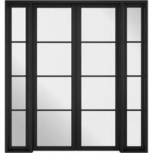 LPD Internal Soho Room Divider W6 Primed Black Solid Core Door - 1904 x 2031mm