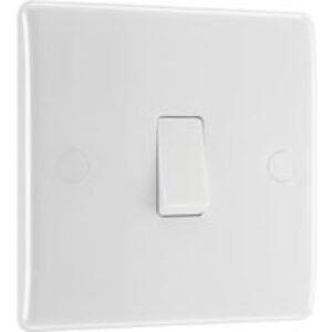 BG Slimline 20A 1 Gang White Switch