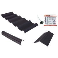 Onduline Onduvilla Shed Roof Kit For 6 x 4ft Roofs - Black