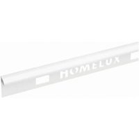 Homelux 8mm PVC Quadrant White Tile Trim – 2.44m